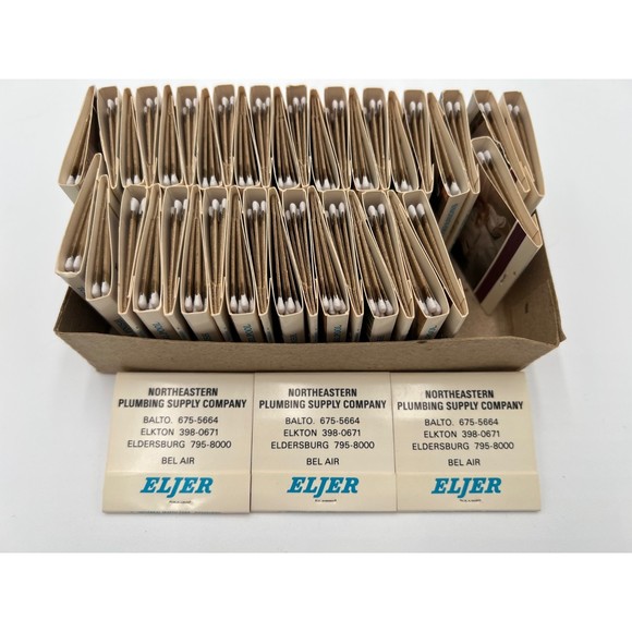 Vintage Box of 43 Matchbooks Eljer Plumbingware Baltimore Elkton Maryland - Picture 2 of 4
